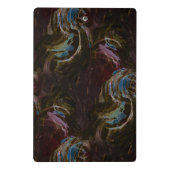 レトロ黒原子抽象芸術 ミニクリップボード (裏面)