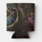 レトロ黒原子抽象芸術 缶クーラー (正面)