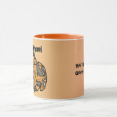 レトロ黒猫とカボチャの夢 マグカップ (中央)