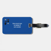 レトロ黒猫とスターバスト – 編集可能メッセージ ラゲッジタグ (裏面横)