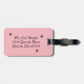 レトロ黒猫 ラゲッジタグ (裏面横)