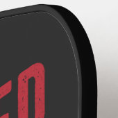 レトロ黒素朴文字の退職した祖父母 ピックルボールラケット (左詳細)