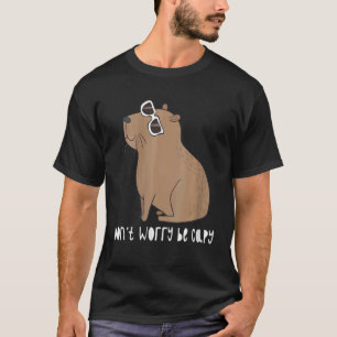 レトロ齧歯類カピバラ心配する心配するケイピー Tシャツ