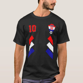 レトロ10クロアチアサッカークロアチアサッカークロアチアF Tシャツ