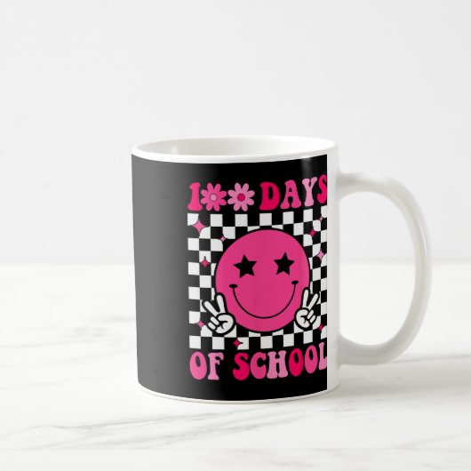 レトロ100日の学校の子供先生100日G コーヒーマグカップ (右)