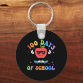 レトロ100日の学校先生子供100日 キーホルダー (正面)