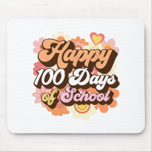 レトロ100日の学校先生Kids Groovy 100t マウスパッド
