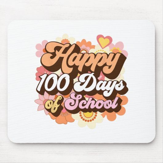 レトロ100日の学校先生Kids Groovy 100t マウスパッド (正面)