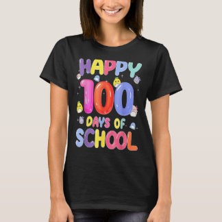 レトロ100th Day of School先生キッズチャイルドハップ Tシャツ