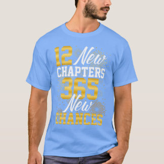 レトロ12 新しい章 365 新しいチャンス 幸せな新年 Tシャツ