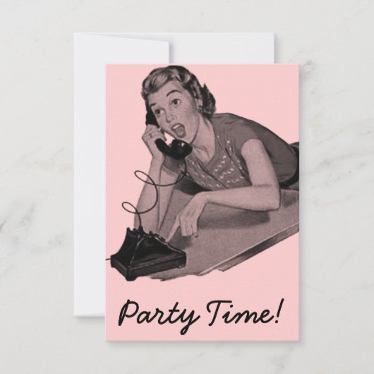 レトロ16th誕生日パーティー 招待状 (正面)