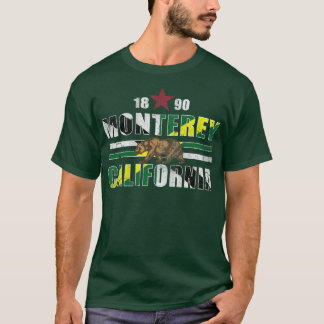 レトロ1890モントレーカリフォルニア州旗 Tシャツ