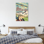 レトロ1912年ロサンゼルス航空ショー旅行アート キャンバスプリント (インサイチュ (寝室))
