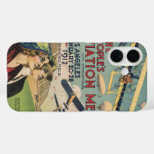 レトロ1912年ロサンゼルス航空ショー旅行アート Case-Mate iPhoneケース (裏面 (横))
