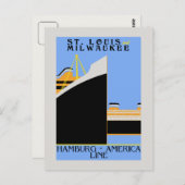 レトロ1920s 1930sスタイル出荷広告 ポストカード (正面/裏面)