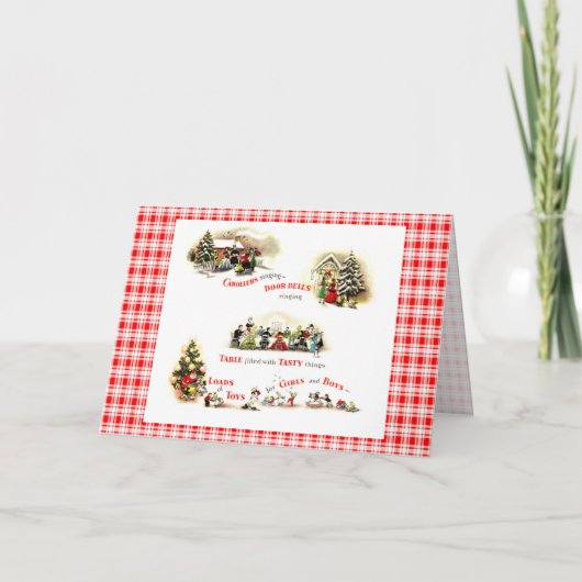 レトロ1940年代クリスマス シーズンカード (正面)