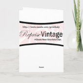 レトロ1940結婚年代 カード (裏面)