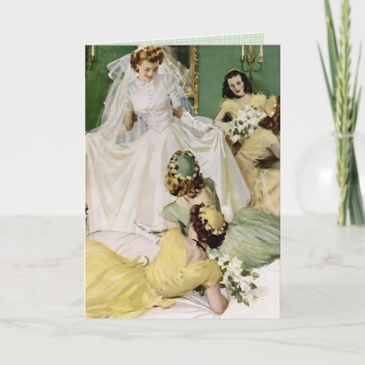 レトロ1940結婚年代 カード (正面)