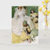 レトロ1940結婚年代 カード (黄色い花)