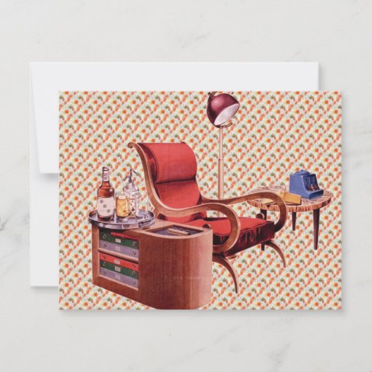 レトロ1940sカクテルパーティー 招待状 (正面)
