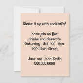 レトロ1940sカクテルパーティー 招待状 (裏面)