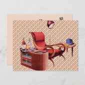 レトロ1940sカクテルパーティー 招待状 (正面/裏面)