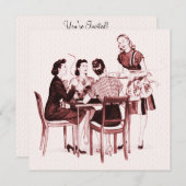 レトロ1940sカードパーティー 招待状 (正面/裏面)