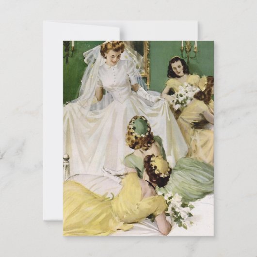 レトロ1940sブライダルシャワー 招待状 (正面)