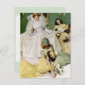 レトロ1940sブライダルシャワー 招待状 (正面/裏面)