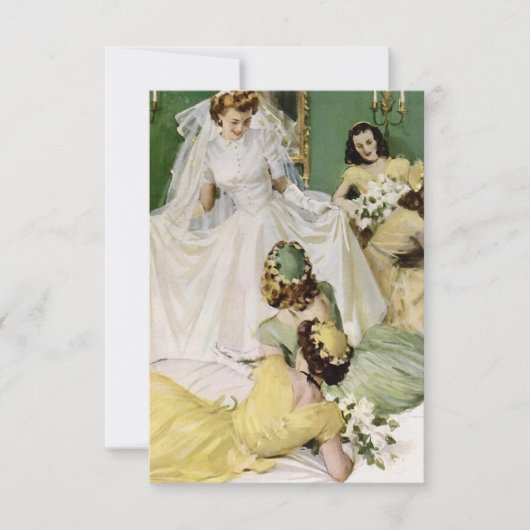 レトロ1940sブライダルシャワーV2 招待状 (正面)