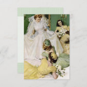 レトロ1940sブライダルシャワーV2 招待状 (正面/裏面)