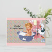 レトロ1940sベビーシャワー 招待状 (スタンド正面)