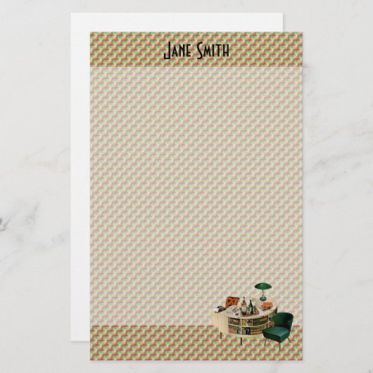 レトロ1940s Office 便箋 (正面/裏面)