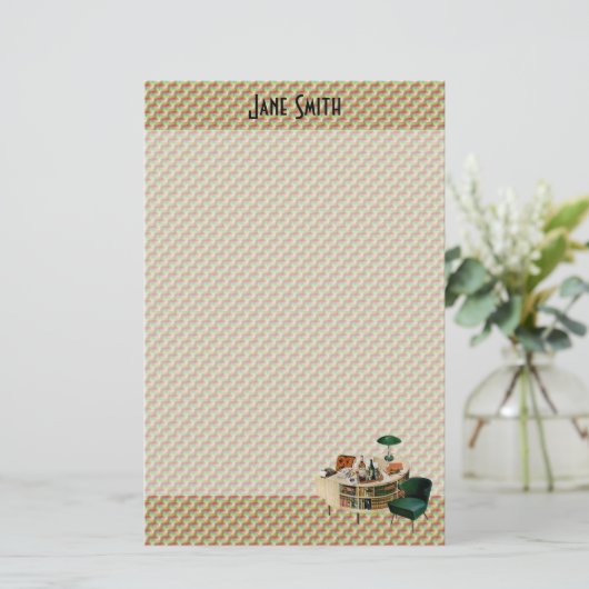 レトロ1940s Office 便箋 (スタンド正面)