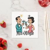 レトロ1950のカクテルナプキンス – MCMカクテルパーティー スタンダードカクテルナプキン (インサイチュ)