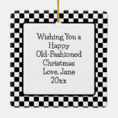 レトロ1950のカップルat Diner セラミックオーナメント (裏面)