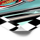 レトロ1950のカップルat Diner ポスター (コーナー)