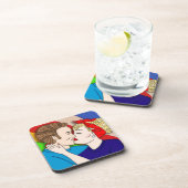 レトロ1950のスタイルアポップ・アートのートカッキスをするト コースター (右側)