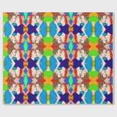 レトロ1950のスタイルアポップ・アートのートカッキスをするト ラッピングペーパー (フラット)