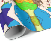 レトロ1950のスタイルアポップ・アートのートカッキスをするト ラッピングペーパー (ロールコーナー)