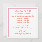 レトロ1950のテーマ結婚式招待状 招待状 (裏面)