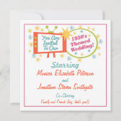 レトロ1950のテーマ結婚式招待状 招待状 (正面)