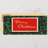 レトロ1950のメリークリスマスカード シーズンカード (正面/裏面)