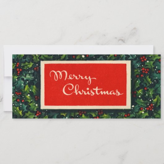 レトロ1950のメリークリスマスカード シーズンカード (正面)