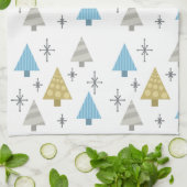 レトロ1950年代クリスマスツリー キッチンタオル (折り畳み)