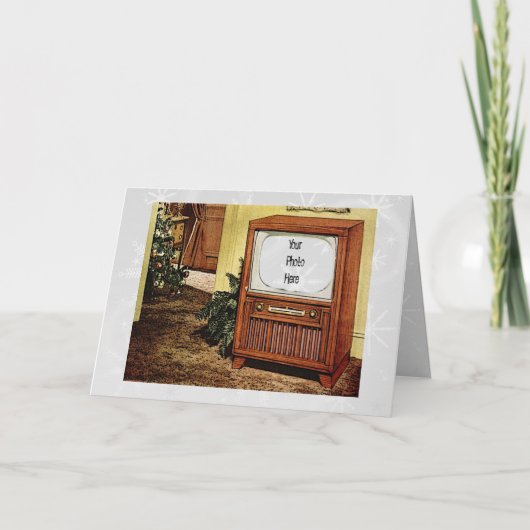 レトロ1950年代クリスマステレビ シーズンカード (正面)