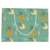 レトロ1950年代ミッドセンチュリーモダン抱き枕 ラージペーパーバッグ (裏面)