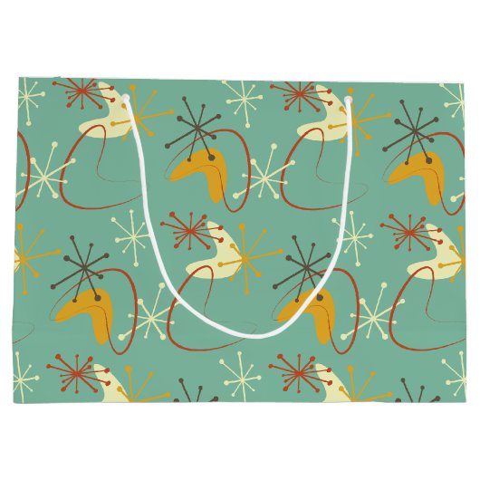 レトロ1950年代ミッドセンチュリーモダン抱き枕 ラージペーパーバッグ (裏面)