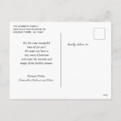 レトロ1950年代ヴィンテージサンタメリークリスマス シーズンポストカード (裏面)