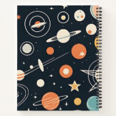 レトロ1950年代宇宙年代星と惑星 ノートブック (裏面)
